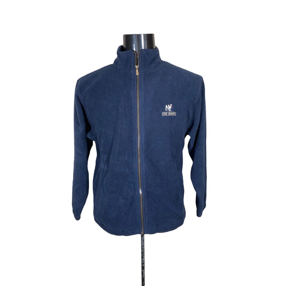Vintage Y2K Polar BIG Dogs High Tech Men’s Fleece Jacket Full Zip Navy Blue